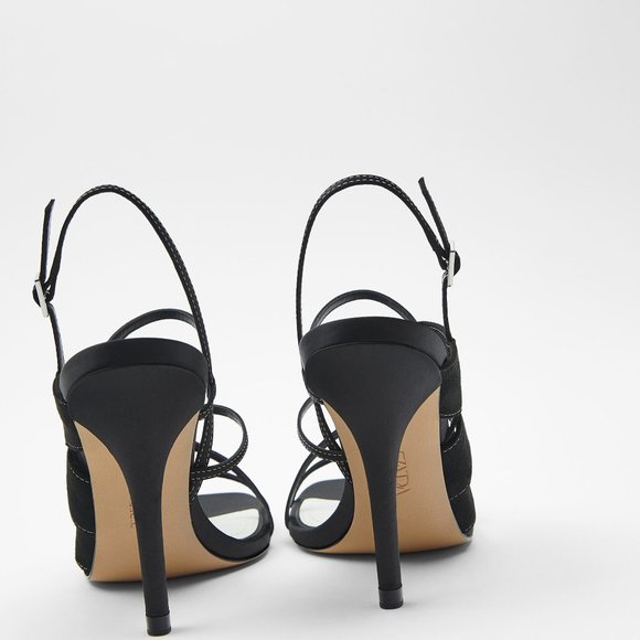 Zara Asymmetric Strappy High-heel Sandals - Picture 4 of 11